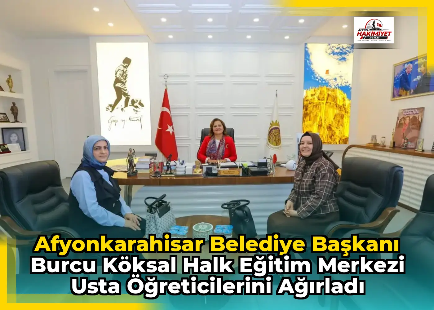 Afyonkarahisar Belediye Başkanı Burcu Köksal Halk Eğitim Merkezi Usta Öğreticilerini Ağırladı