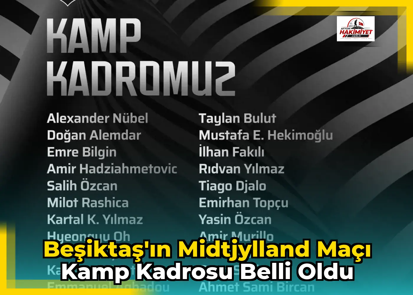 Beşiktaş'ın Midtjylland Maçı Kamp Kadrosu Belli Oldu