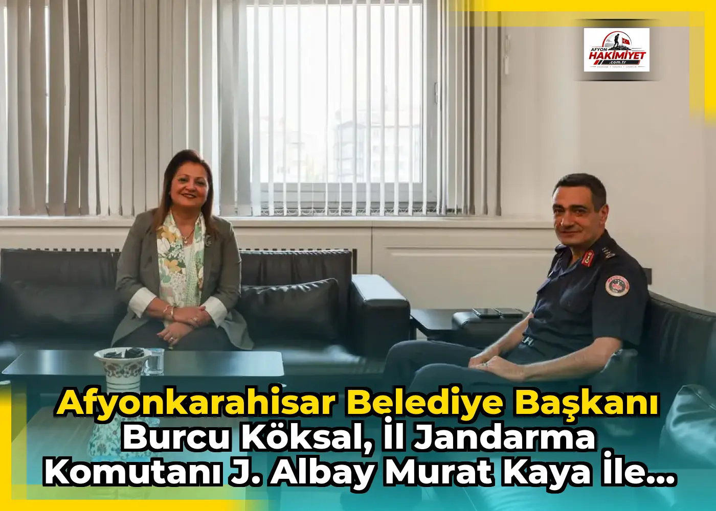 Afyonkarahisar Belediye Başkanı Burcu Köksal, İl Jandarma Komutanı J. Albay Murat Kaya ile Görüş Alışverişinde Bulundu