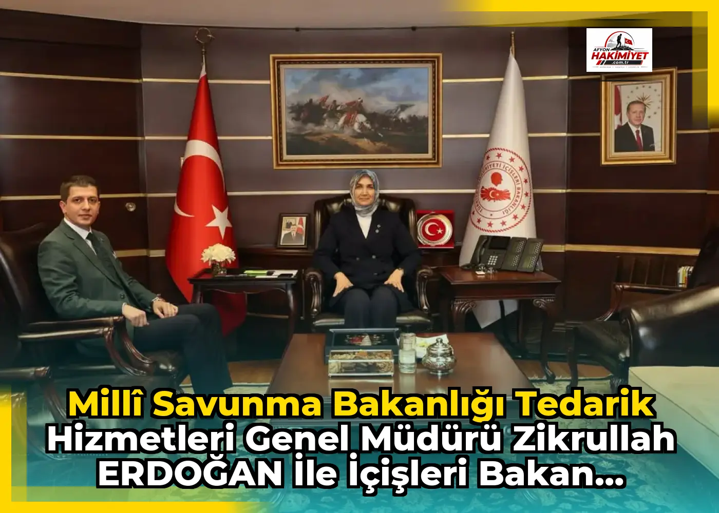 Millî Savunma Bakanlığı Tedarik Hizmetleri Genel Müdürü Zikrullah ERDOĞAN ile İçişleri Bakan Yardımcısı Doç. Dr. Kübra Güran Yiğitbaşı'nın Görüşmesi