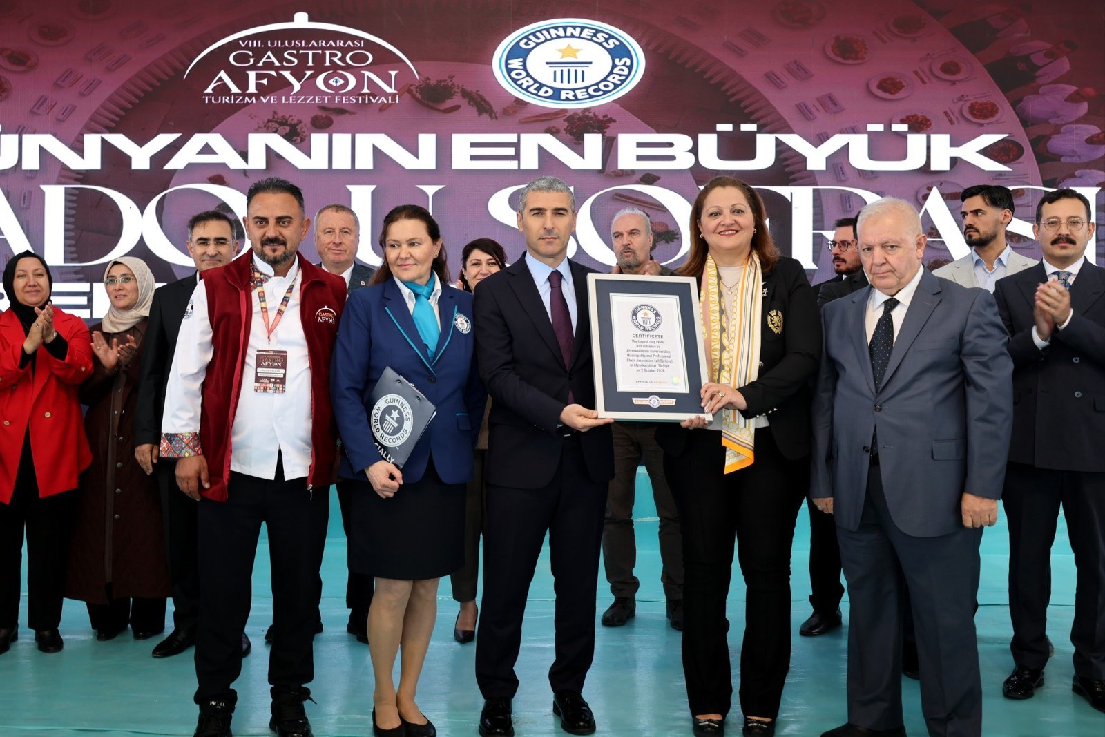 Afyonkarahisar'da Anadolu Sofrası Guinness Rekoru Kırdı